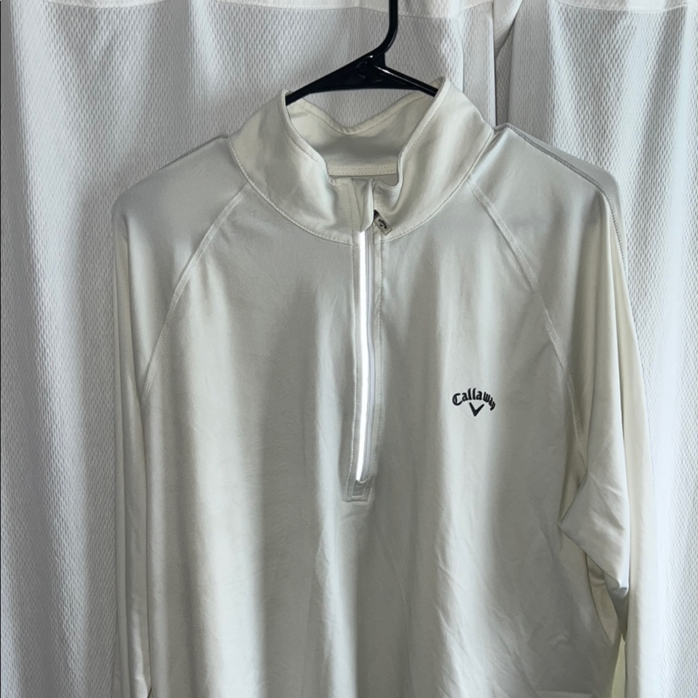 Men’s Callaway Golf Weather Series White Quarter-Zip Pullover